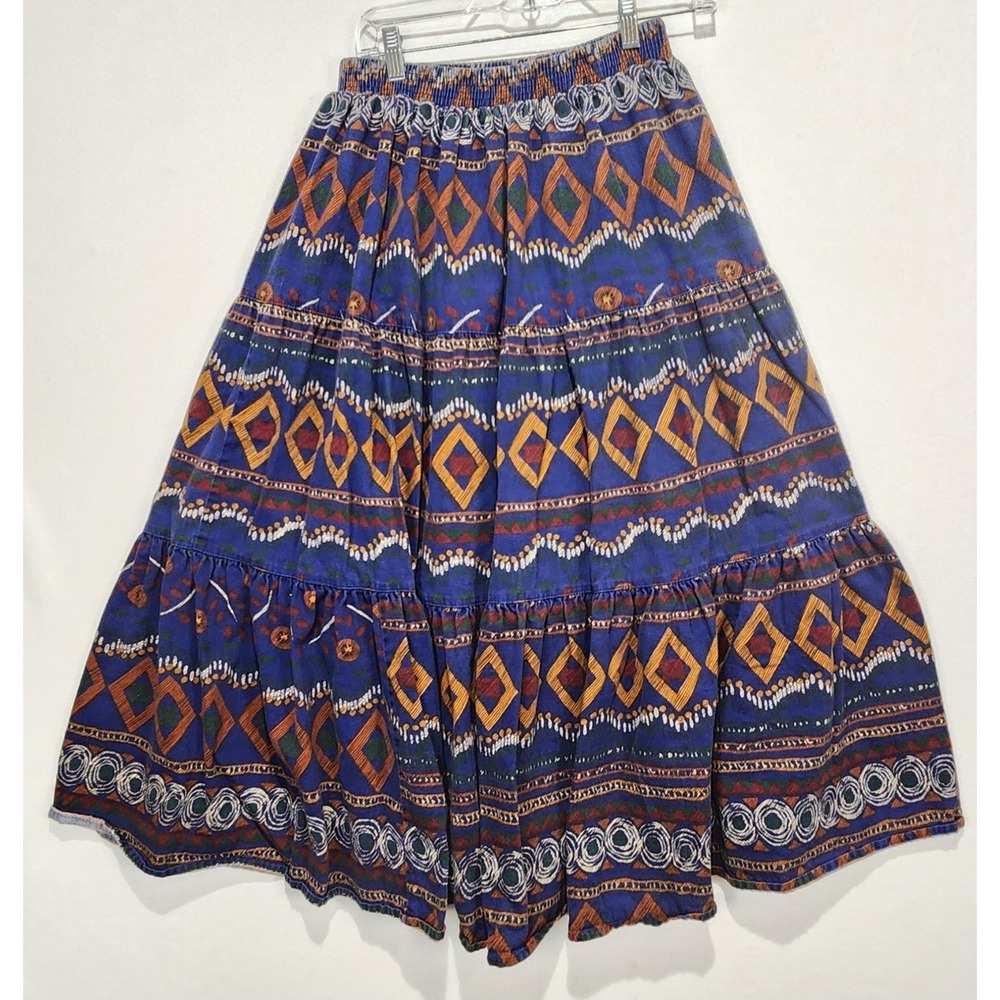 Central Falls Women's Vintage Western Wear Maxi Multicolor Skirt Size Large